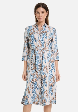 SUKIENKA DAMSKA Z LNU Z PASKIEM GERRY WEBER 285054-66448