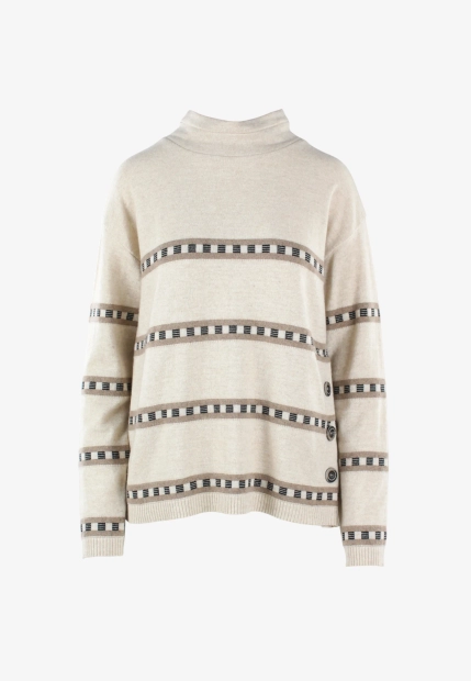 PÓŁGOLF DAMSKI Z MIESZANKI WEŁNY I WISKOZY MAIN & LAND A842