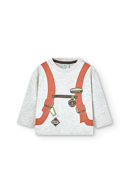 T-SHIRT CHŁOPIĘCY Z DŁUGIM RĘKAWEM I NASZYWKAMI BOBOLI 325077