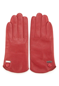 DAMSKIE RĘKAWICZKI SKÓRZANE DZIURKOWANE WITTCHEN 45-6-522-2T