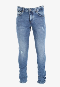 JEANSY MĘSKIE Z EFEKTEM PRZETARCIA ALBERT PLUS SLIM GAS B0563