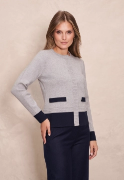 ROZPINANY SWETER DAMSKI ANCORA TUNIS