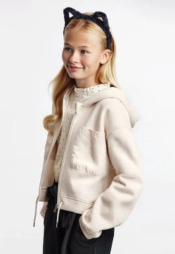 BLUZA DZIEWCZĘCA Z DZIANINY ZAPINANA NA SUWAK MAYORAL 7491