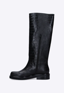 KOZAKI DAMSKIE SKÓRZANE Z WĘŻOWYM WZOREM VICTIM B-5021ES