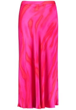 DWUKOLOROWA SATYNOWA SPÓDNICA DAMSKA MIDI TAIFUN 510310-11108