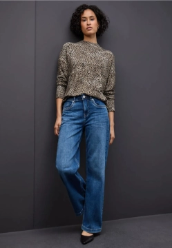 SWETER DAMSKI W PANTERKĘ Z WISKOZY STREET ONE 4 QR324183