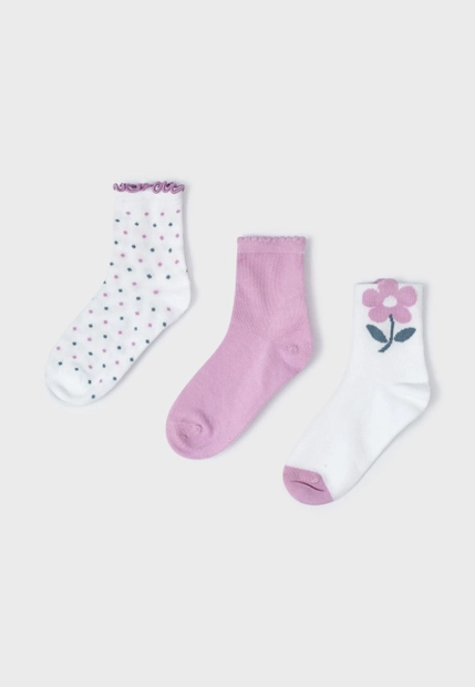 ZESTAW 3 PAR SKARPETEK DZIEWCZĘCYCH MAYORAL 10712