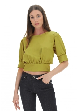 BLUZKA DAMSKA Z ROZCIĘCIEM Z TYŁU I WIĄZANIEM EKS CS1601 DD29