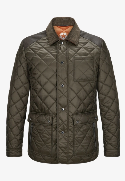 PIKOWANA KURTKA MĘSKA Z WSTAWKAMI SKÓRZANYMI MILESTONE 990474 60655