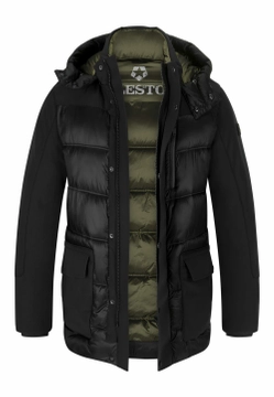 MĘSKA KURTKA PUCHOWA Z ODPINANYM KAPTUREM MILESTONE 230400 10455