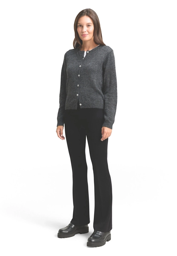 SPODNIE DAMSKIE O ROZSZERZONYM KROJU Z PRZESZYCIEM Z PRZODU TOM TAILOR 1049462