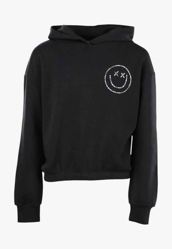 BLUZA DZIEWCZĘCA Z KAPTUREM I NADRUKIEM NA PLECACH ONLY 1535805