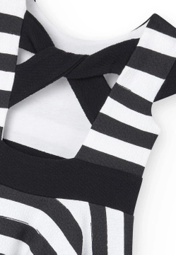 SUKIENKA DZIEWCZĘCA W PASKI Z TŁOCZONEJ DZIANINY BOBOLI 728546