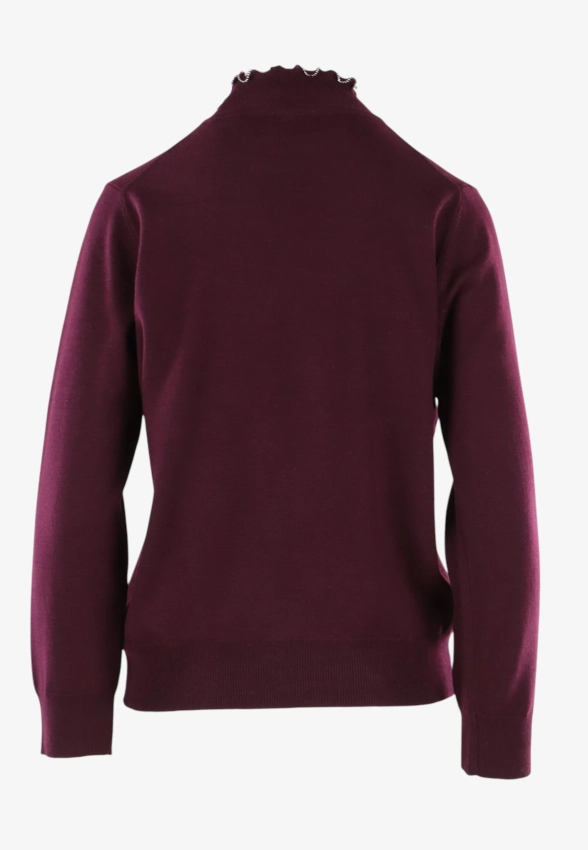 PÓŁGOLF DAMSKI Z FALBANKOWYM OZDOBNYM WYKOŃCZENIEM Z DOMIESZKĄ WEŁNY EKS W1235