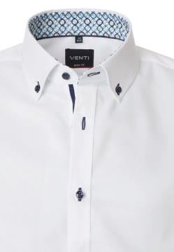 KOSZULA MĘSKA GŁADKA Z DŁUGIM RĘKAWEM BODY FIT VENTI 144326700