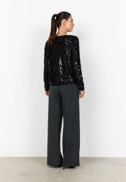 BLUZKA DAMSKA Z DŁUGIM RĘKAWEM OZDOBIONA CEKINAMI SOYACONCEPT 27322