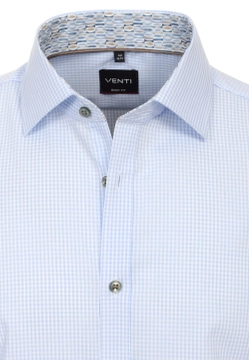 KOSZULA MĘSKA Z DŁUGIM RĘKAWEM W KRATĘ BODY FIT VENTI 144211400