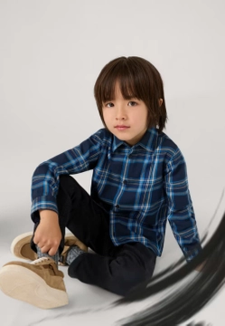 KOSZULA CHłOPIĘCA Z DŁUGIM REKAWEM W KRATĘ  MAYORAL 4115