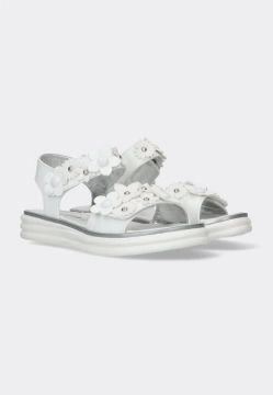 SANDAŁY DZIEWCZĘCE OZDOBIONE KWIATUSZKAMI ASSO AG14820A