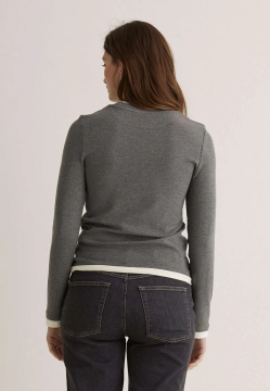 T-SHIRT DAMSKI Z DŁUGIM RĘKAWEM YERSE 43492