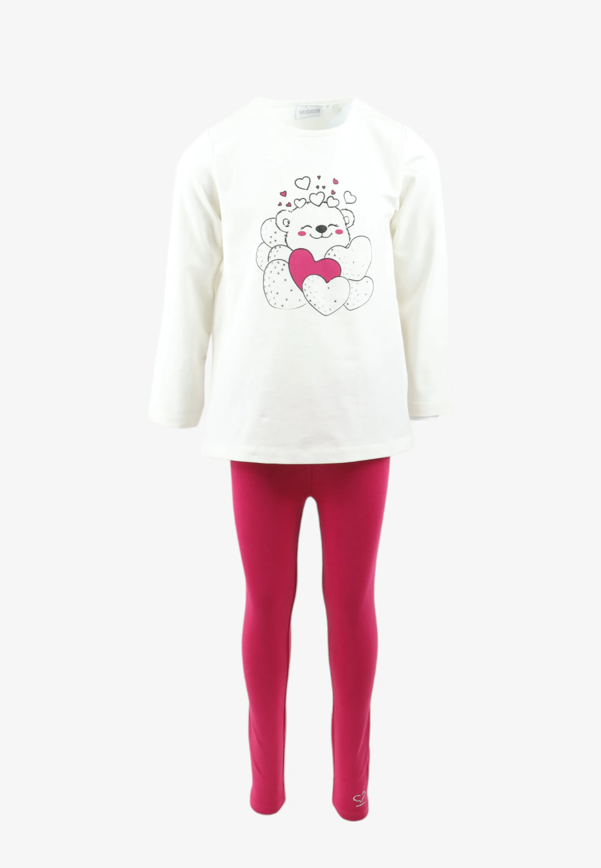 KOMPLET DZIEWCZĘCY T-SHIRT I LEGINSY SARABANDA O F218