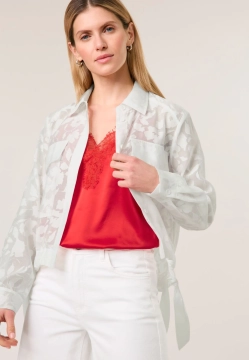 LEKKA MARYNARKA DAMSKA W KAWIATOWY WZÓR TAIFUN 730312-11140