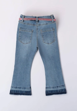 DZWONY JEANSY DZIEWCZĘCE Z PASKIEM I DO 4 8351