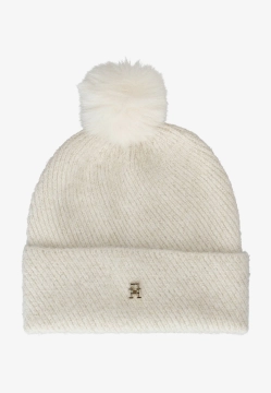 KOMPLET DAMSKI CZAPKA I SZLIK Z DOMIESZKĄ WEŁNY I ALPAKI TOMMY HILFIGER AW0AW17995C