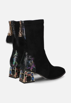 BOTKI DAMSKIE Z OZDOBNYM OBCASEM LORETTA VITALE C3892