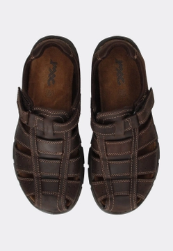SKÓRZANE SANDAŁY MĘSKIE Z ZABUDOWANYM PRZODEM IMAC 352890