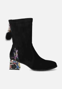 BOTKI DAMSKIE Z OZDOBNYM OBCASEM LORETTA VITALE C3892