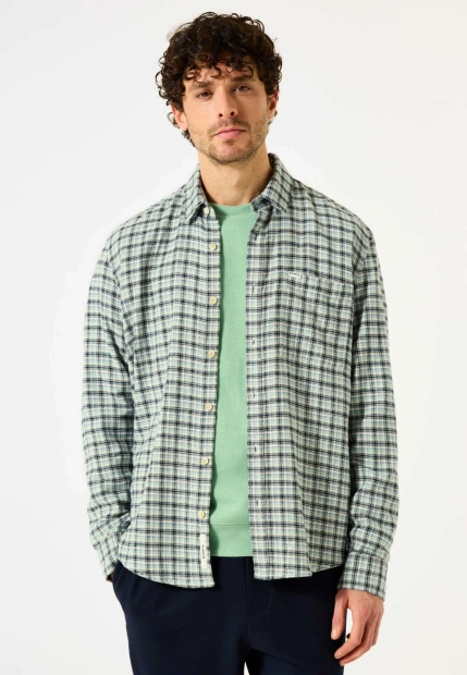 KOSZULA MĘSKA Z DŁUGIM RĘKAWEM W KRATĘ GARCIA JEANS I51281