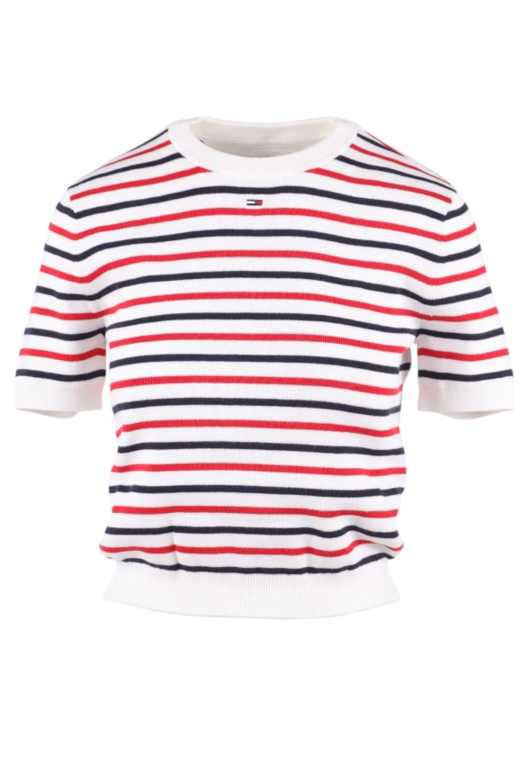 SWETER DAMSKI Z KRÓTKIM RĘKAWEM TOMMY JEANS DW0DW19336