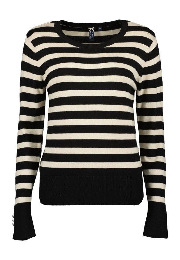 SWETER DAMSKI Z DŁUGIM RĘKAWEM W PASY BLUE SEVEN 248035