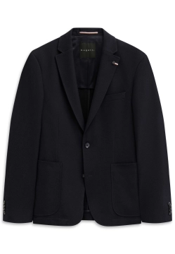 JEDNORZĘDOWA MARYNARKA MĘSKA Z DOMIESZKĄ WISKOZY BUGATTI 898133 89241