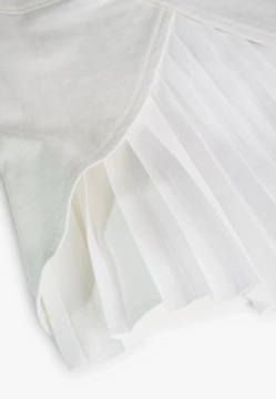 T-SHIRT DZIEWCZĘCY Z PLISOWANĄ WSTAWKĄ I NADRUKIEM BOBOLI 238047