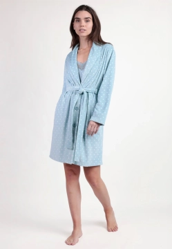 KRÓTKI SZLAFROK DAMSKI W KROPKI ADMAS 67158