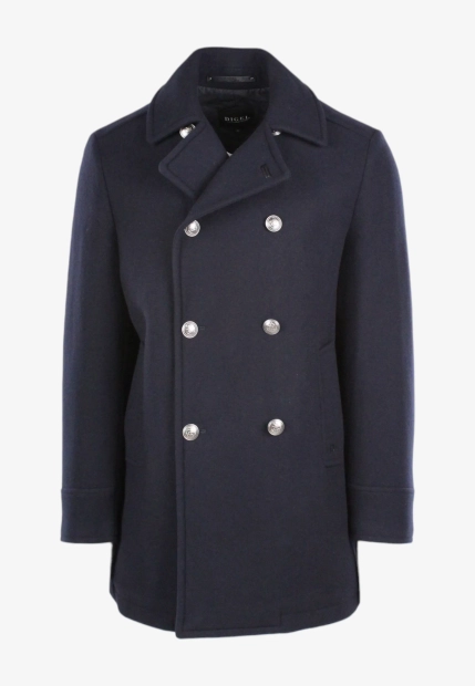 DWURZĘDOWY KRÓTKI PŁASZCZ MĘSKI Z DOMIESZKĄ WEŁNY DIGEL DVP-1254409