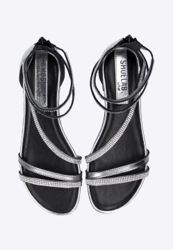 Płaskie sandały z zapięciem na kostce SHOELAB 226305A