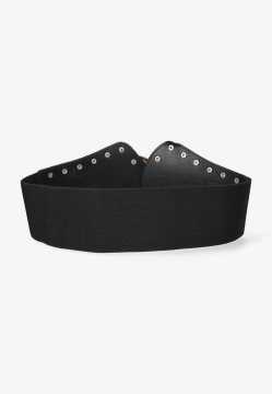 SZEROKI ELASTYCZNY PASEK DAMSKI Z ĆWIEKAMI CTLD-781