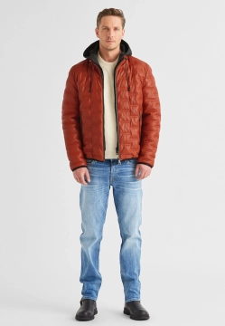 PIKOWANA SKÓRZANA KURTKA MĘSKA MILESTONE 53119 60715