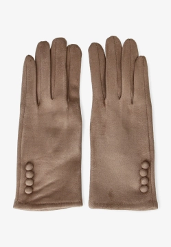 RĘKAWICZKI DAMSKIE Z WISKOZY Z OZDOBNYMI GUZIKAMI YINH1303