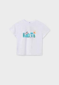 T-SHIRT DZIEWCZĘCY Z NADRUKIEM MAYORAL 6030