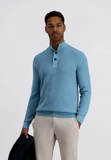 SWETER MĘSKI ZE STÓJKĄ ZAPINANĄ NA GUZIKI PIERRE CARDIN C5 51756 5105