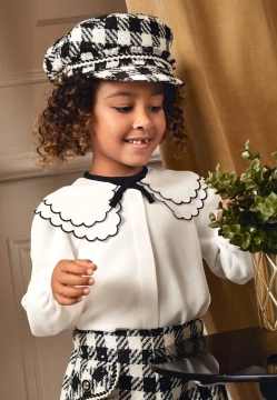 BLUZKA DZIEWCZĘCA Z OZDOBNYM KOŁNIERZEM MAYORAL 5612