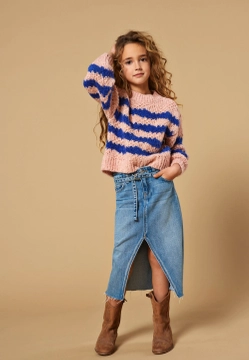 SPÓDNICA JEANSOWA DZIEWCZĘCA Z ROZCIĘCIEM ONLY 15328515