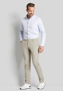 MATERIAŁOWE SPODNIE MĘSKIE BUGATTI 4890 36301