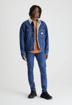 JEANSOWA KURTKA MĘSKA Z KOŻUSZKIEM CALVIN KLEIN J30J323905