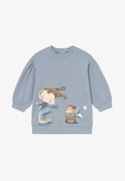 SUKIENKA Z DZIANINY Z GARFIKĄ NIEMOWLĘCA MAYORAL 2921