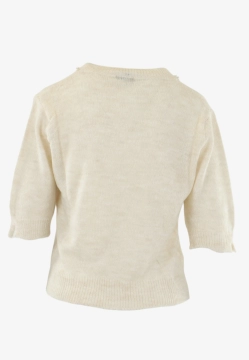 SWETER DAMSKI Z KRÓTKIM RĘKAWEM OZDOBINY PEREŁKAMI TU PER TU 500603MAKUMBA
